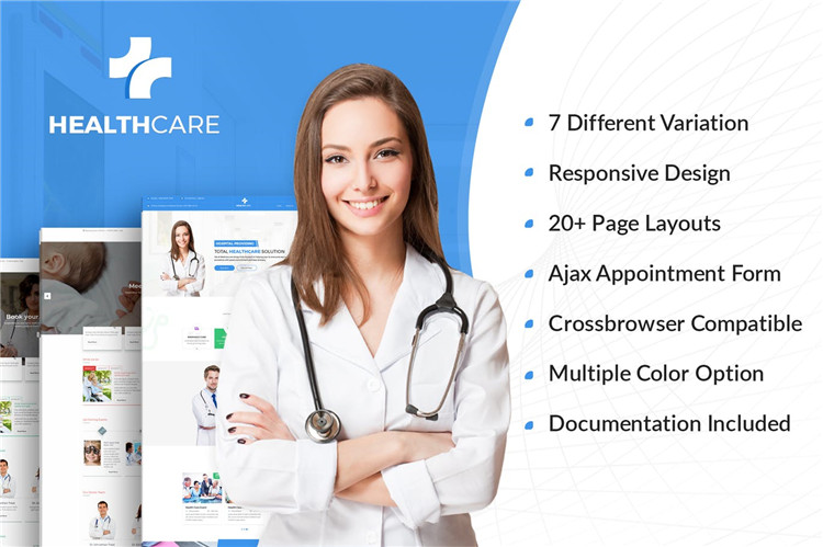 医疗保健体检中心网站HTML响应式Bootstrap模板